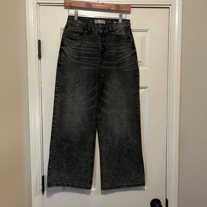 Nais Black Wide-Leg Men's Jeans